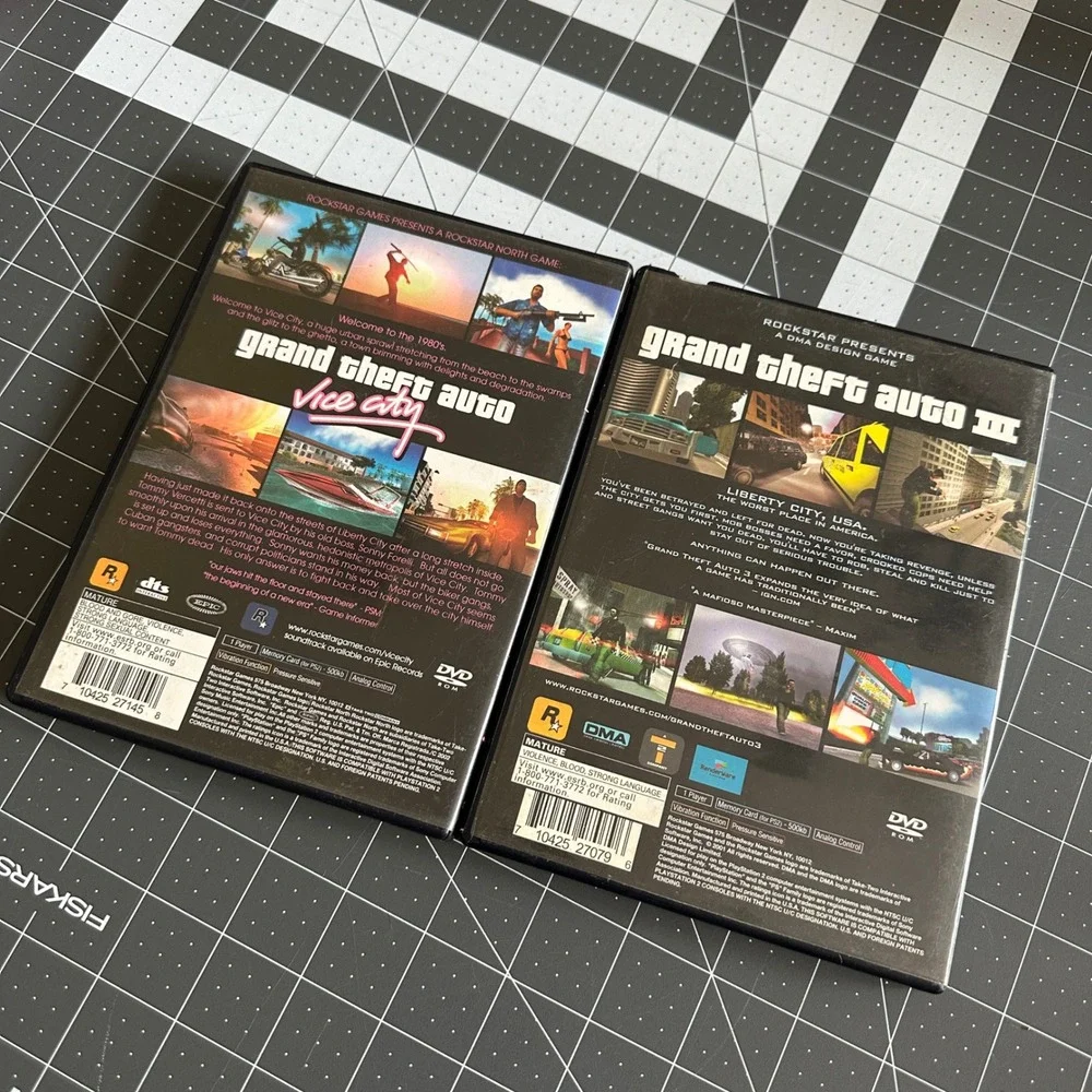 GTA Vice City & GTA‎ III PS2 Bundle Both W/ Maps CIB Black Label